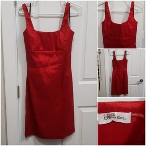 Calvin Klein Little Red Dress size 8